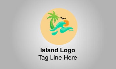 Island Logo Design Download Vector
