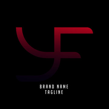 YF initials logo, name initials logo, company initials logo, person initials logo