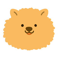 Smiley pomeranian simple flat colored