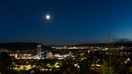 View at Jena in Thuringia at night