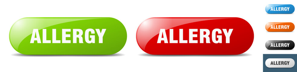 allergy button. key. sign. push button set