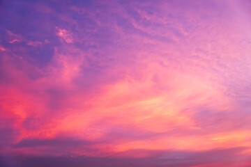 Naklejka na ściany i meble Colorful of twilight sky and cloud at sunset