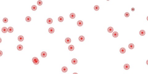 Light Red, Yellow vector natural backdrop with flowers.