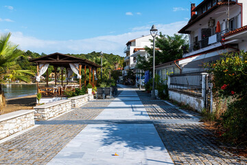 Pedestrial street in Olympiada, Greece