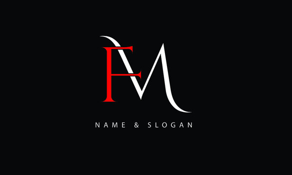 MF, FM, M, F abstract letters logo monogram