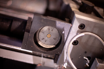 Drill holes with a drill on a lathe.