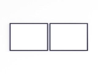 Mockup of 2 frames to display your work. 3D illustration.