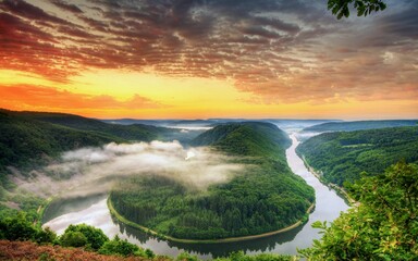 rainbow over the river
