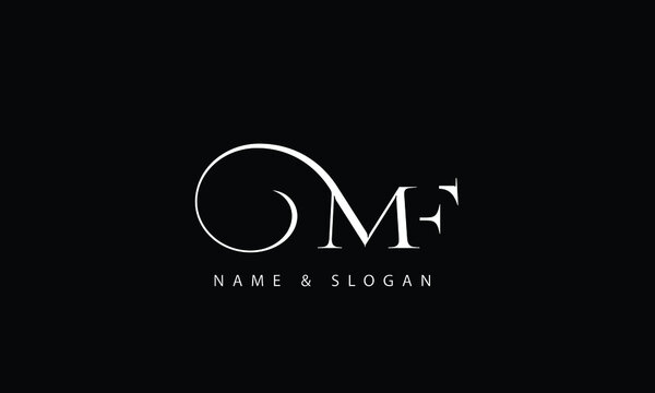 MF, FM, M, F abstract letters logo monogram