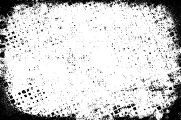 Grunge black and white. The grunge texture is monochrome. Pattern of dirt, dust, cracks, chips. Worn old surface