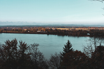 reflection of trees in the lake