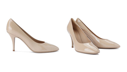 Brown women's shoes. Front and side views