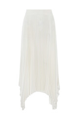 White skirt with stripes. Front view