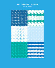 Winter seamless pattern background bundle ready to use