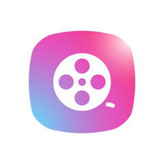 Fototapeta premium Film Reel - Mobile App Icon