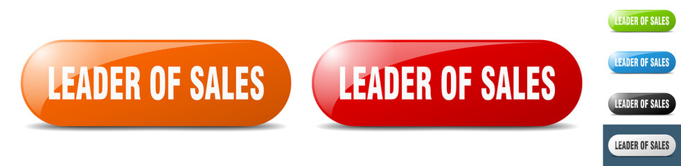 leader of sales button. key. sign. push button set