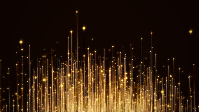 Golden stage background with beautiful particle effect