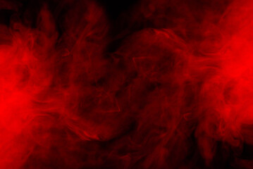 Red steam on a black background.