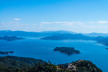 Fototapeta premium 弥山望台からの瀬戸内海の眺望