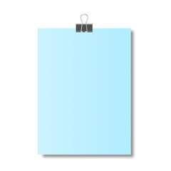 Blank poster cover mockup on white background.