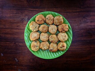 Potato cake on the bowl