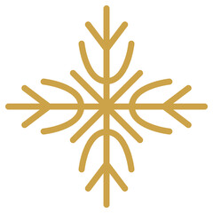 Gold Snowflake Icon. Snowflakes template. Christmas Snowflake winter. Snowflakes icons. Snowflake vector icon for brush stamp