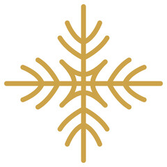 Obraz premium Gold Snowflake Icon. Snowflakes template. Christmas Snowflake winter. Snowflakes icons. Snowflake vector icon for brush stamp