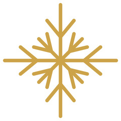 Gold Snowflake Icon. Snowflakes template. Christmas Snowflake winter. Snowflakes icons. Snowflake vector icon for brush stamp