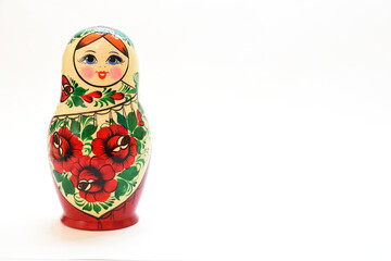 Matryoshka is a Russian folk toy, carved from wood and painted in bright colors