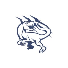 raptor mascot logo outline version. raptors logo in sport style, mascot logo illustration design vector