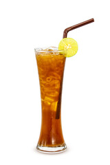 Lemon tea on a white background Concept of health care