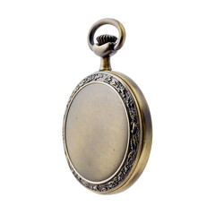 Pocket watch isolated on a white background. Design element with clipping path