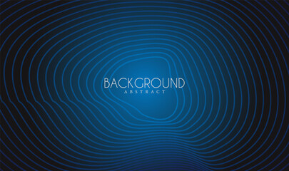 Abstract Banner Background in blue color lines waves. vector