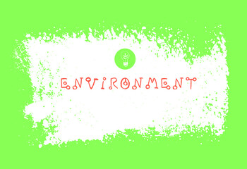 Ecology and environment concept with Paint splash vector texture for bio badge, eco friendly banner, eco love content, green thinking symbol, environmental protection agency design — Organic farming.