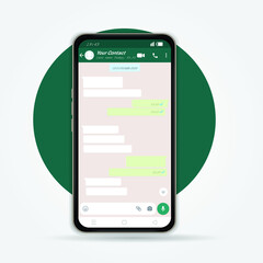 Mockup design of mobile messenger 