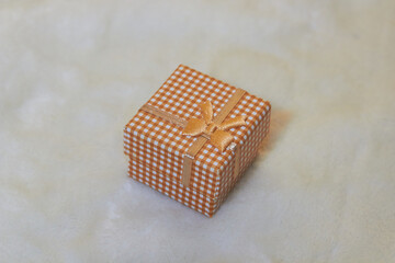gift box on a white background,box for a jewelry gift for Valentine's Day