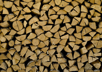 The texture of the wood-burning-concept of village life- renewable energy sources.