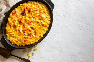 American dish mac and cheese. National cuisine. Vegetarian food.