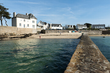 View on the seaside of Carantec in France.