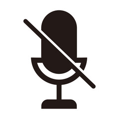 mute microphone audio icon vector