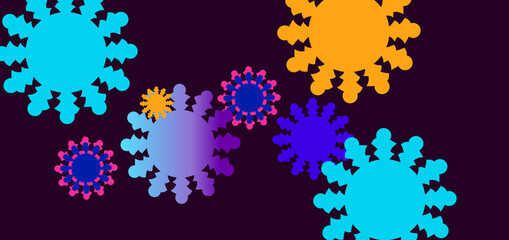 Covid-19 Coronavirus Background Isolate. Pneumonia, pandemic.