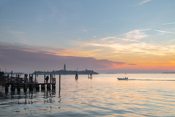 Coucher de soleil à Venise