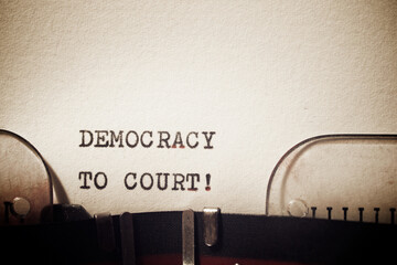 Democracy to court phrase