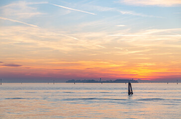 Coucher de soleil à Venise