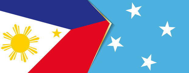 Philippines and Micronesia flags, two vector flags.