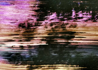 Acid Abstract Art. Acid Dirty Art. Neon Dirty Art. Mustard Ink Splash Paint. Gold Bright Color Art. Shiny Acrylic Painting. Neon Oil Brush Stroke. Metal Spotted Batic Silk Cloth.