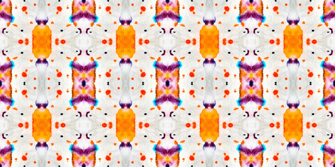 Mosaic Oriental. Endless Hand Drawn Hand drawn Ikat. Colored Moroccan Tile. Ornamental Majolica Style. Seamless Hand Made Traditional Pattern. Hued Repeated Muslim Design. Arabic Pattern. 