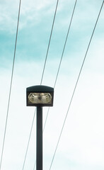 Abstract Electrical Lines, Light and Sky