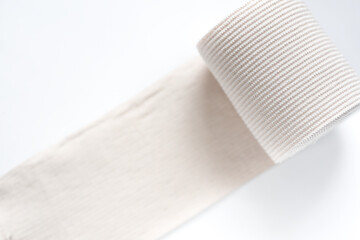 Elastic bandage on white background