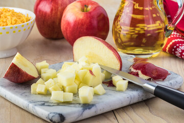 Delicious bacon apple creamy cheddar cheese soup.